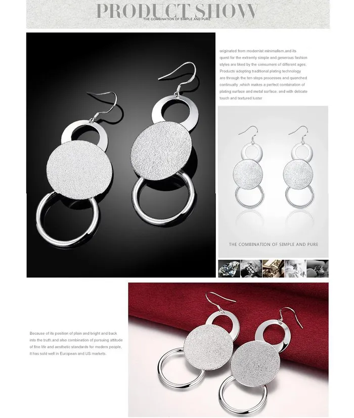 Yellow Chimes Necklaces Yellow Chimes Celebrity Choice Silver Plated Dangler Earrings for Women and Girls