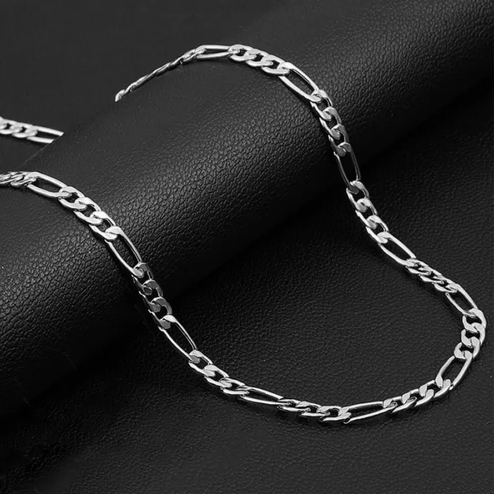 Yellow Chimes Necklaces Yellow Chimes Chain for Men and Boys Silver Chain Neck Chain for Men 2 Pcs Combo of Stainless Steel Chains for Men Birthday Gift for Men and Boys Anniversary Gift for Husband