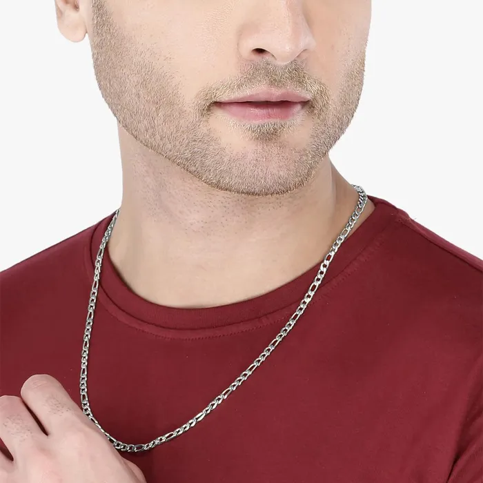 Yellow Chimes Necklaces Yellow Chimes Chain for Men and Boys Silver Chain Neck Chain for Men 2 Pcs Combo of Stainless Steel Chains for Men Birthday Gift for Men and Boys Anniversary Gift for Husband