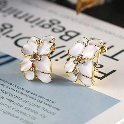 Yellow Chimes Necklaces Yellow Chimes Earrings for Women and Girls I Fashion Stud Earrings Combo of 2 Pairs GoldPlated Leaf Shaped Clip On Studs I Birthday Gift for Girls and Women Anniversary Gift for Wife