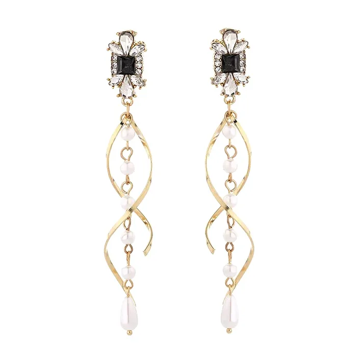 Yellow Chimes Necklaces Yellow Chimes Earrings For Women Gold Toned Pearl Beaded Twisted Spiraled Long Dangler Earrings For Women and Girls Yellow Chimes Necklaces Yellow Chimes Earrings For Women Gold Toned Pearl Beaded Twisted Spiraled Long Dangler Earrings For Women and Girls