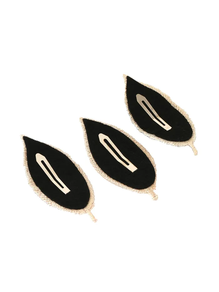 Yellow Chimes Necklaces Yellow Chimes Hair Clips for Women Multicolor 3 Pcs Leaf Hairclips for Girls Hair Pins Hair Accessories for Women and Girls