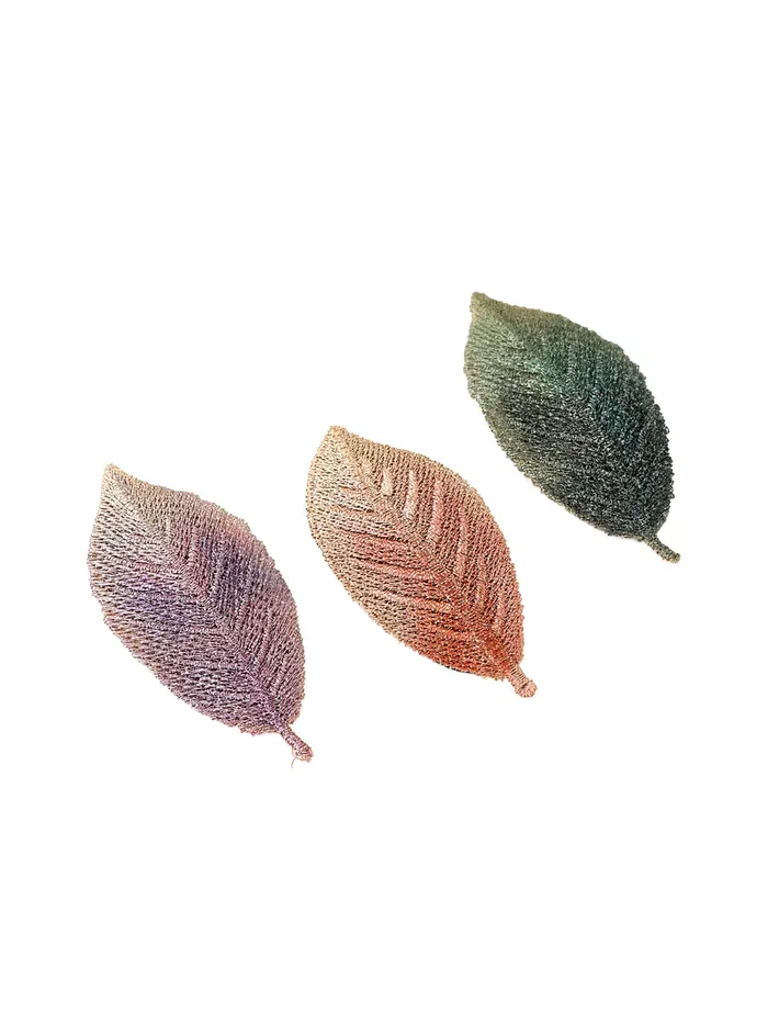 Yellow Chimes Necklaces Yellow Chimes Hair Clips for Women Multicolor 3 Pcs Leaf Hairclips for Girls Hair Pins Hair Accessories for Women and Girls