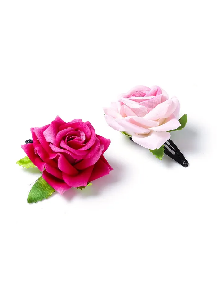 Yellow Chimes Necklaces Yellow Chimes Hair Clips for Women Multicolor Rose Hair Clips Hair Decorative Hair Pins Hair Accessories for Women and Girls