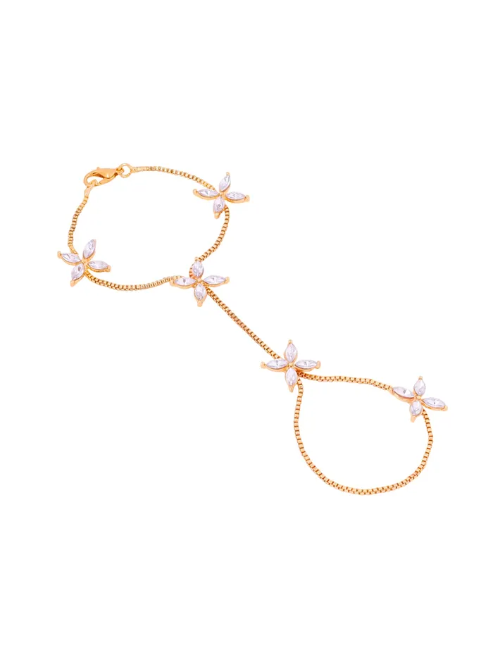 Yellow Chimes Necklaces Yellow Chimes Hand Chain For Women Gold Toned Flower Crystal Graceful Hand Chain For Women and Girls Yellow Chimes Necklaces Yellow Chimes Hand Chain For Women Gold Toned Flower Crystal Graceful Hand Chain For Women and Girls