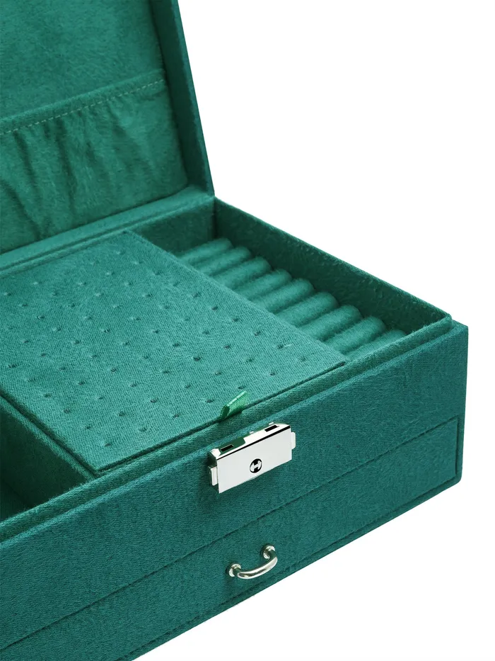 Yellow Chimes Necklaces Yellow Chimes Jewellery Organisers Storage Box Wedding Birthday Gift Box for Women Jewelry Box with Bangles Earrings Organisers Portable 2 Layers Jewelry Organizer Box