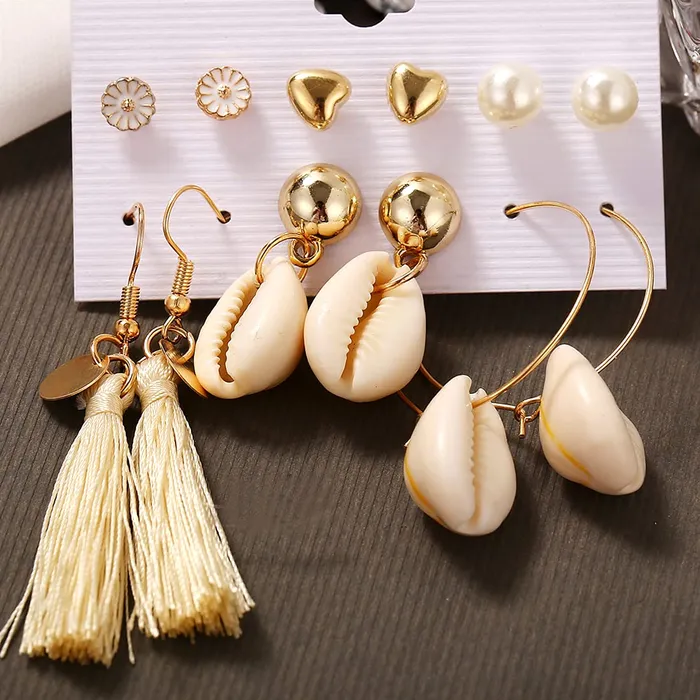 Yellow Chimes Necklaces Yellow Chimes Latest Fashion Gold Plated Geometric Design Dangle Earrings for Women and Girls Design 9