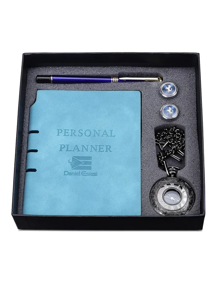 Yellow Chimes Necklaces Yellow Chimes Men Gifting Set for Men Exquisite Men Gifting Set Business Suits Set DiaryPen CufflinksPocket Watch Men Accessory Gift Set in a Gift Box