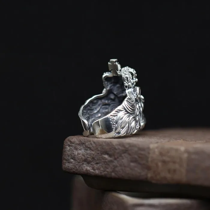 Yellow Chimes Necklaces Yellow Chimes Rings for Men and Boys Fashion Silver Rings for Men Lion Head Mens Ring 316 Stainless Steel Rings for Men Birthday Gift for Men Boys Anniversary Gift for Husband Lion Ring