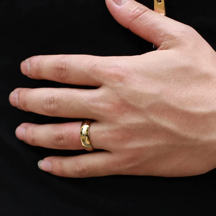 Yellow Chimes Necklaces Yellow Chimes Rings for Men and Boys Gold Plated Ring for Men Finger Band Mens Ring Stainless Steel Rings for Men Birthday Gift for Men and Boys Anniversary Gift for Husband