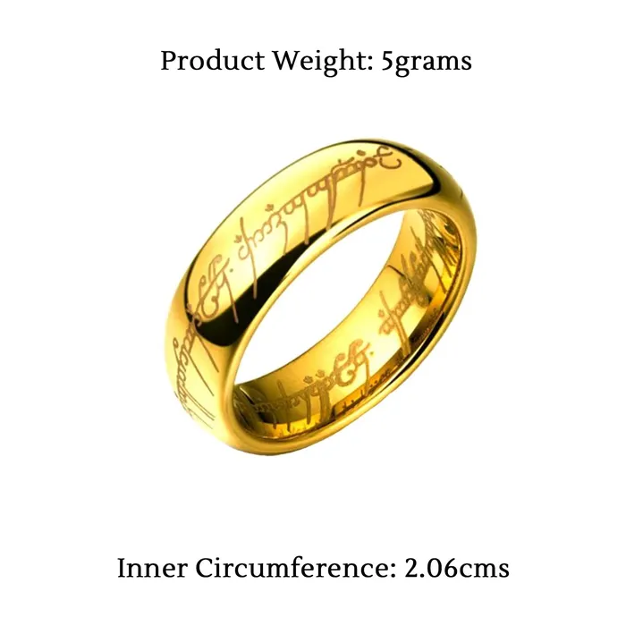 Yellow Chimes Necklaces Yellow Chimes Rings for Men and Boys Gold Plated Ring for Men Finger Band Mens Ring Stainless Steel Rings for Men Birthday Gift for Men and Boys Anniversary Gift for Husband
