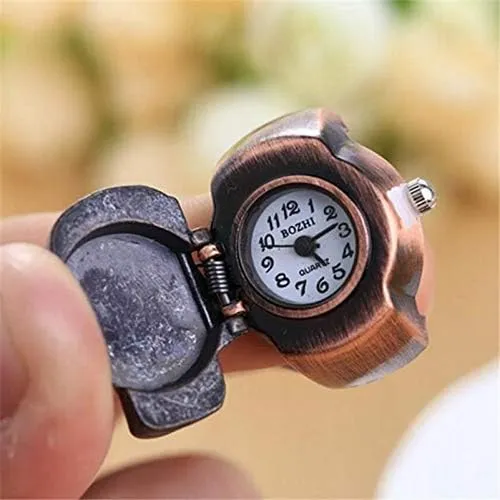 Yellow Chimes Necklaces Yellow Chimes Rings for Men Watch Ring Skull Design Vintage Look Stretchable Finger Ring Watch For Men and Boys