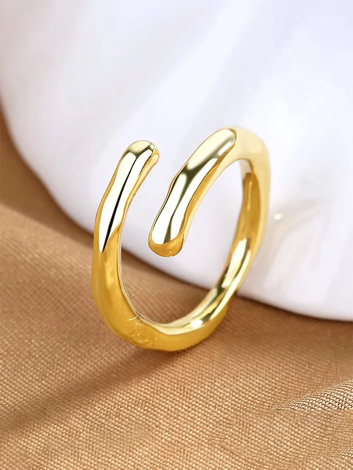 Yellow Chimes Necklaces Yellow Chimes Rings for Women Girls Solid Ring for Girls Solid Gold Tone Adjustable Finger Ring for WomenBirthday Gift For girls women Anniversary Gift for Wife