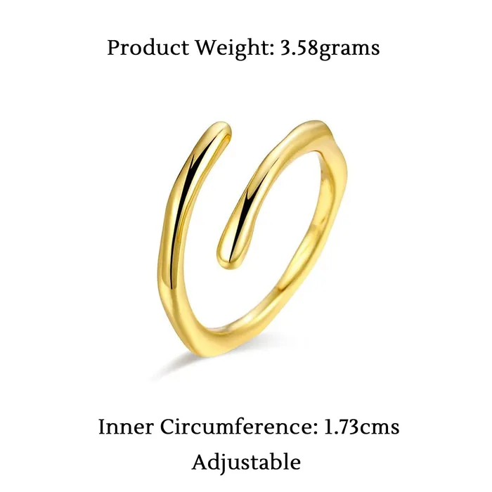 Yellow Chimes Necklaces Yellow Chimes Rings for Women Girls Solid Ring for Girls Solid Gold Tone Adjustable Finger Ring for WomenBirthday Gift For girls women Anniversary Gift for Wife