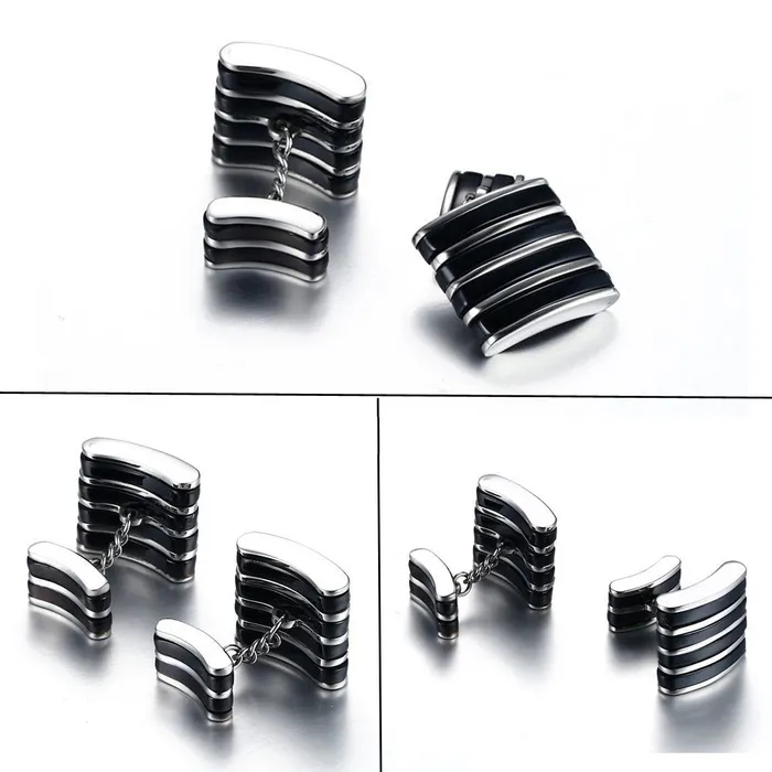 Yellow Chimes Necklaces Yellow Chimes Sober Stainless Steel Cufflinks for Men and Boys