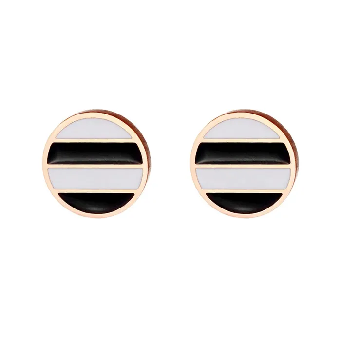 Yellow Chimes Necklaces Yellow Chimes Stud Earrings for Women Western Rose Gold Plated Stainless Steel White Black Circular Studs For Women and Girls Yellow Chimes Necklaces Yellow Chimes Stud Earrings for Women Western Rose Gold Plated Stainless Steel White Black Circular Studs For Women and Girls