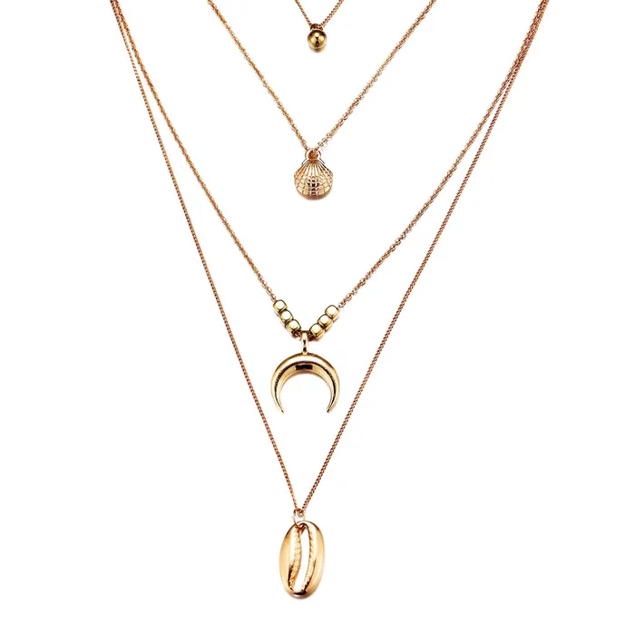 Yellow Chimes Necklaces Yellow Chimes Trendy Fashion Multilayered Gold Plated Moon Choker Necklace for Women and Girls Yellow Chimes Necklaces Yellow Chimes Trendy Fashion Multilayered Gold Plated Moon Choker Necklace for Women and Girls