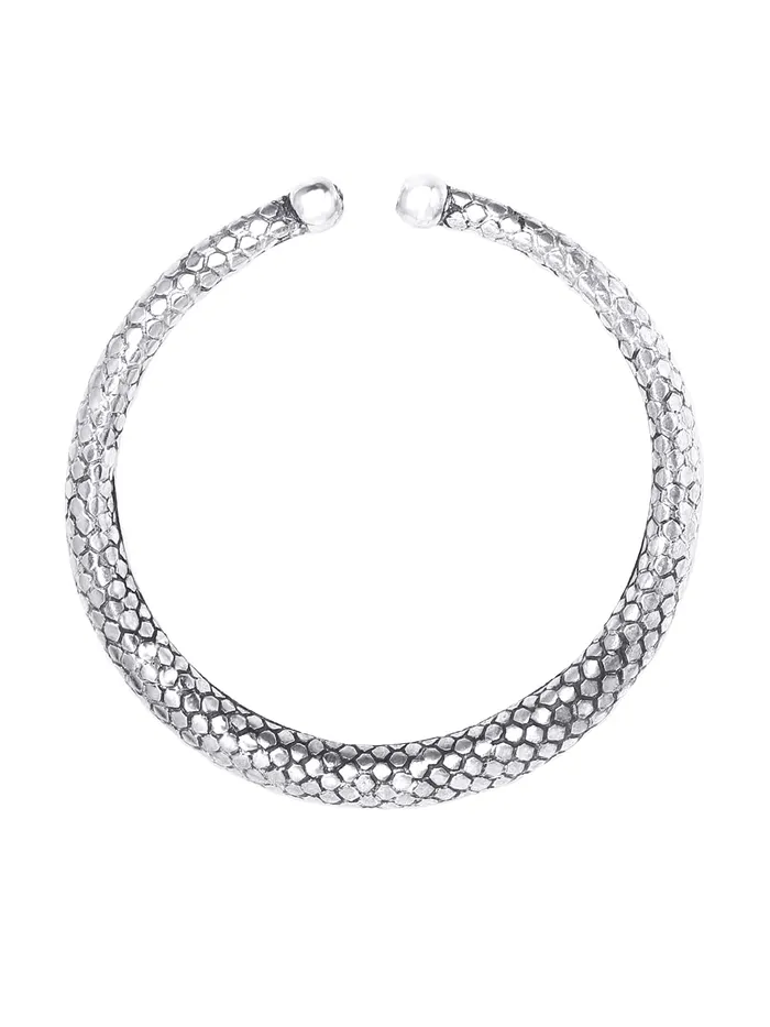 Yellow Chimes Oxidised Silver Anklets for Women Classic Silver Oxidised Anklets Antique Design Traditional Kada Anklet for Women and Girls Yellow Chimes Bracelets
