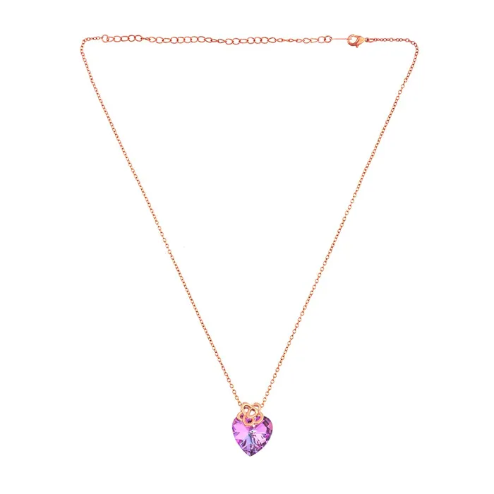Yellow Chimes Pendant for Women and Girls Crystal Pendant for Women Pink Heart Designed Charm Pendant Birthday Gift for girls and women Anniversary Gift for Wife Yellow Chimes Necklaces