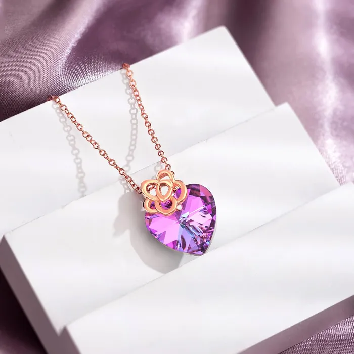 Yellow Chimes Pendant for Women and Girls Crystal Pendant for Women Pink Heart Designed Charm Pendant Birthday Gift for girls and women Anniversary Gift for Wife Yellow Chimes Necklaces