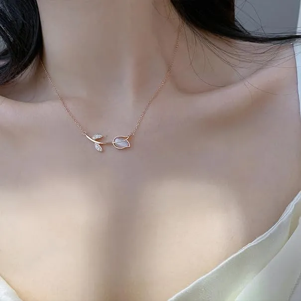 Yellow Chimes Pendant for Women and Girls Gold Toned Rose Floral Charm Designed Pendant Birthday Gift for girls and women Anniversary Gift for Wife Yellow Chimes Bracelets