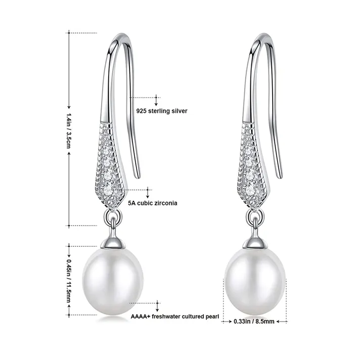 Yellow Chimes Raajsi by Yellow Chimes 925 Sterling Silver Drop Earrings for Women Girls Pure Silver Drop Earrings Birthday Gift for Girls Women With Certificate of Authenticity and 925 Stamp Earrings