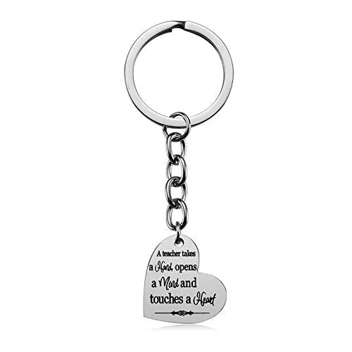 Yellow Chimes Real Heroes Dont Wear Capes They Teach Combo Heart Keychain Pendant with ChainGift for TeachersTeachers Day GiftTeachers Birthday Gift Yellow Chimes Earrings