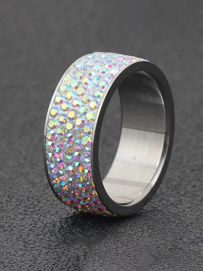 Yellow Chimes Ring For Women Silver Tone Crystal Studded Band Style Elegant Ring For Women and Girls Yellow Chimes Necklaces