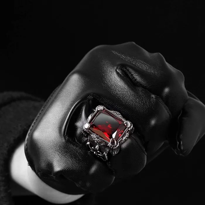 Yellow Chimes Rings For Men Red Square Shaped Stainless Steel Tough Silver Ring For Men And Boys Size 10 Yellow Chimes Necklaces