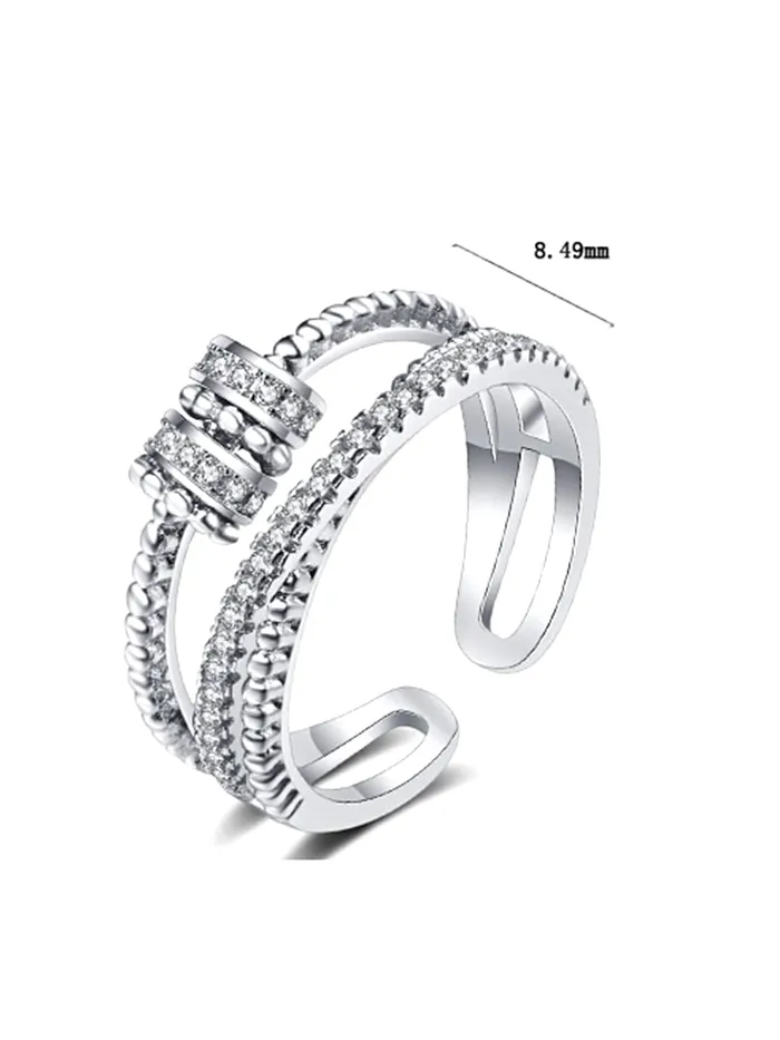 Yellow Chimes Rings for Women and Girls Silver Ring Adjustable Crystal Rings Silver Toned Finger Ring for Women Birthday Gifts For Women Valentine Gift for Girls Yellow Chimes Rings