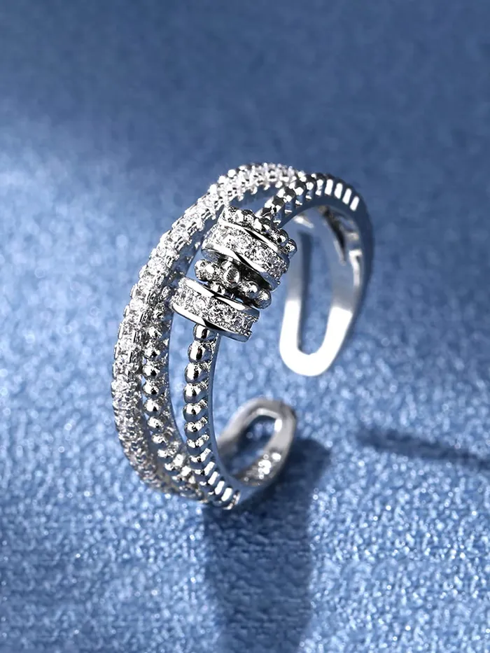 Yellow Chimes Rings for Women and Girls Silver Ring Adjustable Crystal Rings Silver Toned Finger Ring for Women Birthday Gifts For Women Valentine Gift for Girls Yellow Chimes Rings