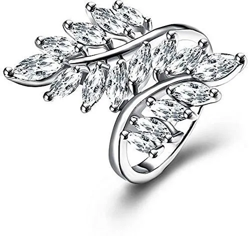 Yellow Chimes Rings for Women Eye catching White Cystal from Swarovski Collection Leaf Designed Alloy Studded Ring for Women and Girls Yellow Chimes Rings Yellow Chimes Rings for Women Eye catching White Cystal from Swarovski Collection Leaf Designed Alloy Studded Ring for Women and Girls Yellow Chimes Rings