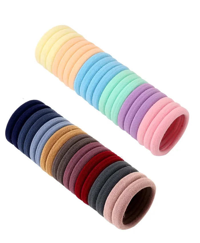 Yellow Chimes Rings Melbees by Yellow Chimes Hair Rubber Bands for Girls Kids Hair Accessories for Girls Rubberbands Pony Holders 40 Pcs Multicolor Cute Small Ponytail Holders for Girls Kids Teens Toddlers