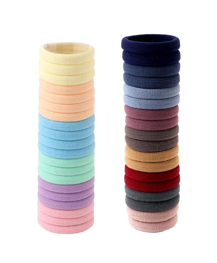 Yellow Chimes Rings Melbees by Yellow Chimes Hair Rubber Bands for Girls Kids Hair Accessories for Girls Rubberbands Pony Holders 40 Pcs Multicolor Cute Small Ponytail Holders for Girls Kids Teens Toddlers