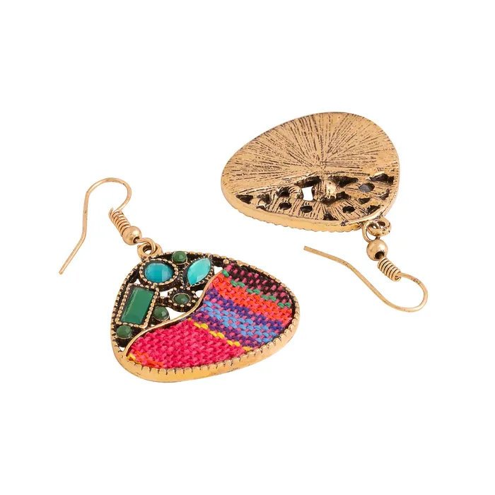 Yellow Chimes Rings Yellow Chimes Earrings for Women and Girls Stone Drop Multicolor Stone Studded Drop Earrings Birthday Gift for girls and women Anniversary Gift for Wife