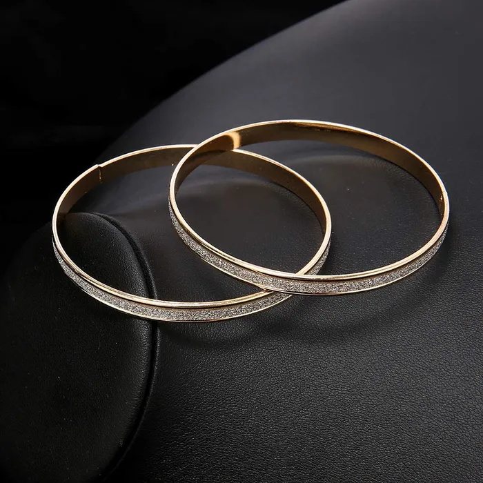 Yellow Chimes Rings Yellow Chimes Exclusive Luxury Look Circle Matte Finish Rose Gold Plated Bangles For Women and Girls