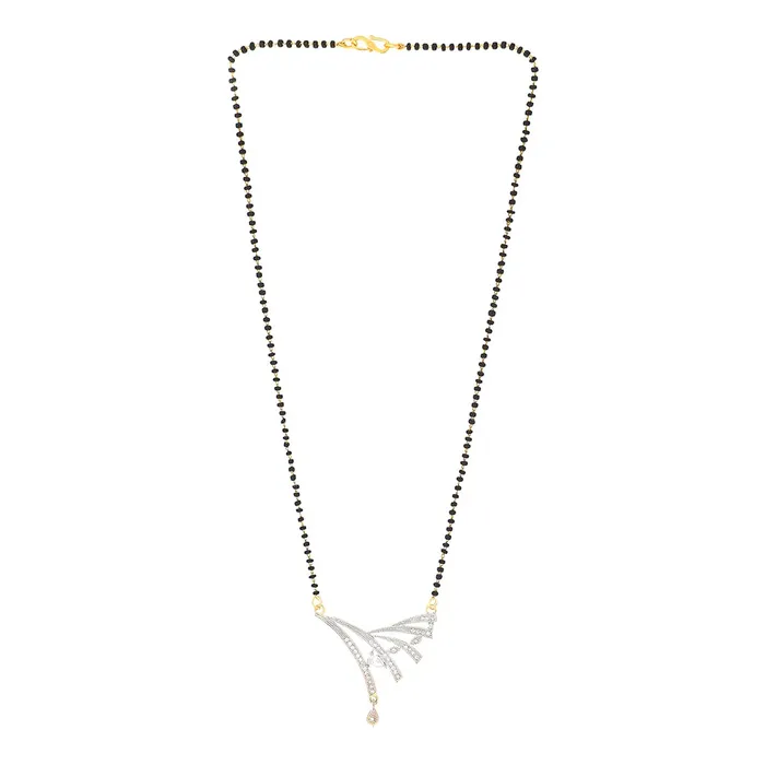 Yellow Chimes Rings Yellow Chimes Mangalsutra for Women Traditional Black Beads Mangalsutra for Women Gold Plated Mangalsutra Crystal Nallapusalu Chains for Women for Wife Birthday Gift for Women and Girls