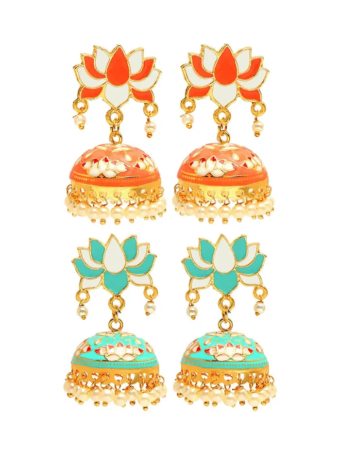 Yellow Chimes Rings Yellow Chimes Meenakari Earrings for women Meenakari Handcrafted Jaipur Rajasthani Style Traditional Gold Plated JhumkaJhumki Earrings for Women and Girls ME 5 Yellow Chimes Rings Yellow Chimes Meenakari Earrings for women Meenakari Handcrafted Jaipur Rajasthani Style Traditional Gold Plated JhumkaJhumki Earrings for Women and Girls ME 5