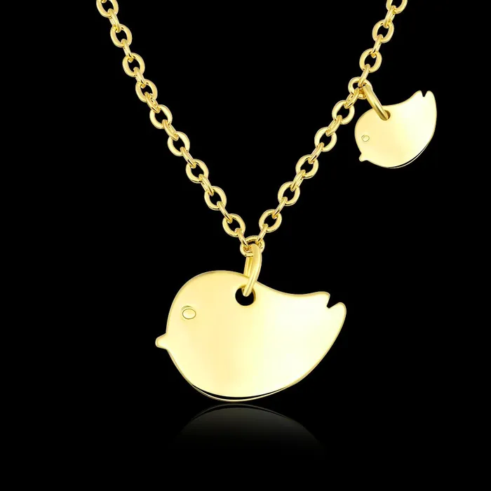 Yellow Chimes Rings Yellow Chimes Mother Daughter Love Birds 18K Gold Plated Pendant for Girls and Women