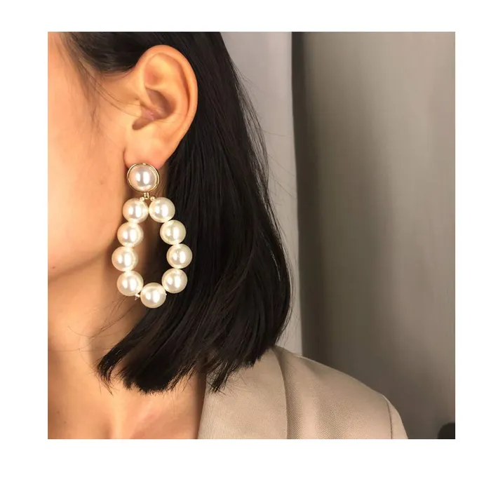 Yellow Chimes Rings Yellow Chimes Pearl Collection Fresh Water Pearl Geometry Dangle Drop Earrings For Women And Girls