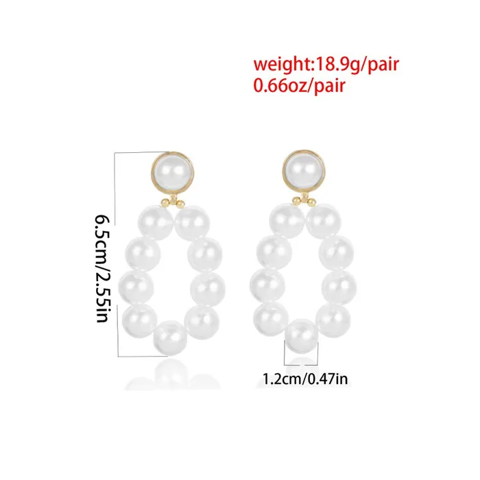 Yellow Chimes Rings Yellow Chimes Pearl Collection Fresh Water Pearl Geometry Dangle Drop Earrings For Women And Girls