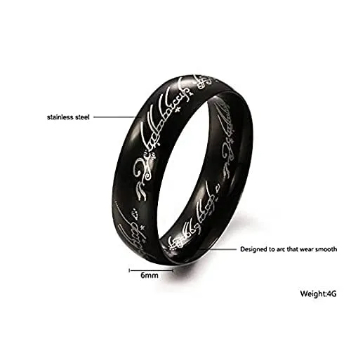 Yellow Chimes Rings Yellow Chimes Rings for Men 2 Pcs Combo Dragon Celtic Inlay Polish Finish Titanium Steel Rings for Men Boys Combo7 US9