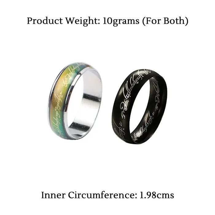 Yellow Chimes Rings Yellow Chimes Rings for Men 2 Pcs Combo Dragon Celtic Inlay Polish Finish Titanium Steel Rings for Men Boys Combo7 US9