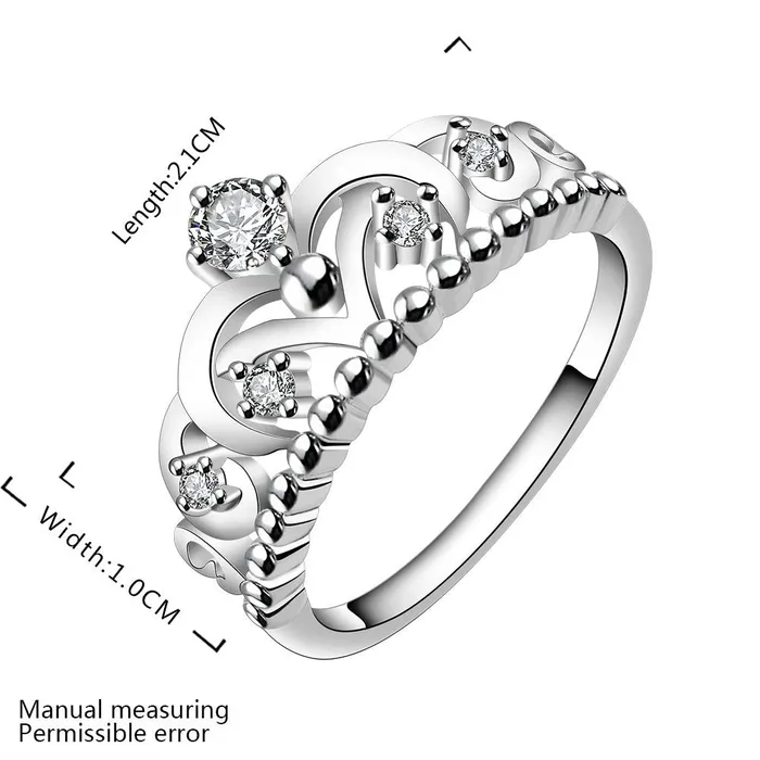 Yellow Chimes Rings Yellow Chimes Rings for Women Elegant Austrian White Crystal Studded Rings for Women and GirlsSize US 6