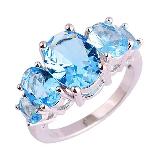 Yellow Chimes Rings Yellow Chimes Rings for Women Elegant Sparkling Blue Topaz Ring Silver Plated Engagement Style Crystal Ring for Women and Girls Size US 6 Yellow Chimes Rings Yellow Chimes Rings for Women Elegant Sparkling Blue Topaz Ring Silver Plated Engagement Style Crystal Ring for Women and Girls Size US 6