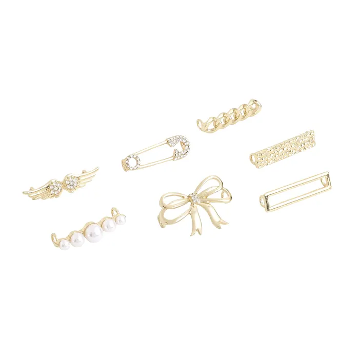 Yellow Chimes Shoelace Charms for Girls and Boys Shoe Accessories Multi Design Shoe Decoration Charms Shoelace Charms for Unisex Pack of 7 pieces Shoelace Charms for Sneakers Yellow Chimes Necklaces