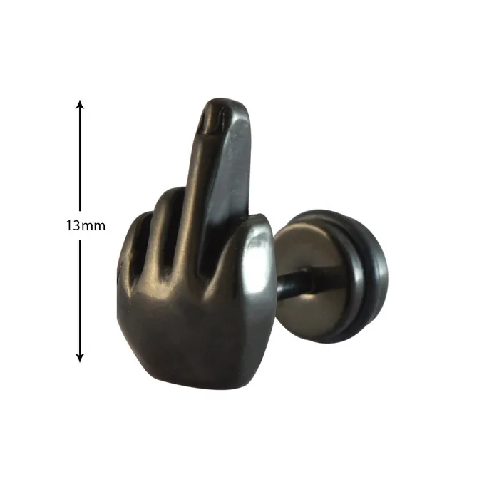 Yellow Chimes Stainless Steel Black Studs Earrings for Men and Women Black Yellow Chimes Earrings