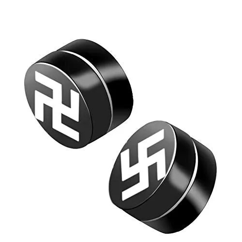 Yellow Chimes Stud Earrings for Men Magnetic NonPiercing Stainless Steel Black Stud Earrings for Men and Boys Yellow Chimes Bracelets