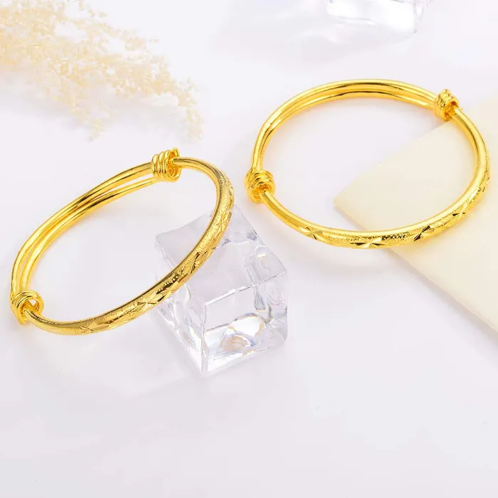 Yellow Chimes Stunning Stars Designer Carving Adjustabale Gold Plated Wristband Kada Bracelet Foe Women and Girls Yellow Chimes Bracelets