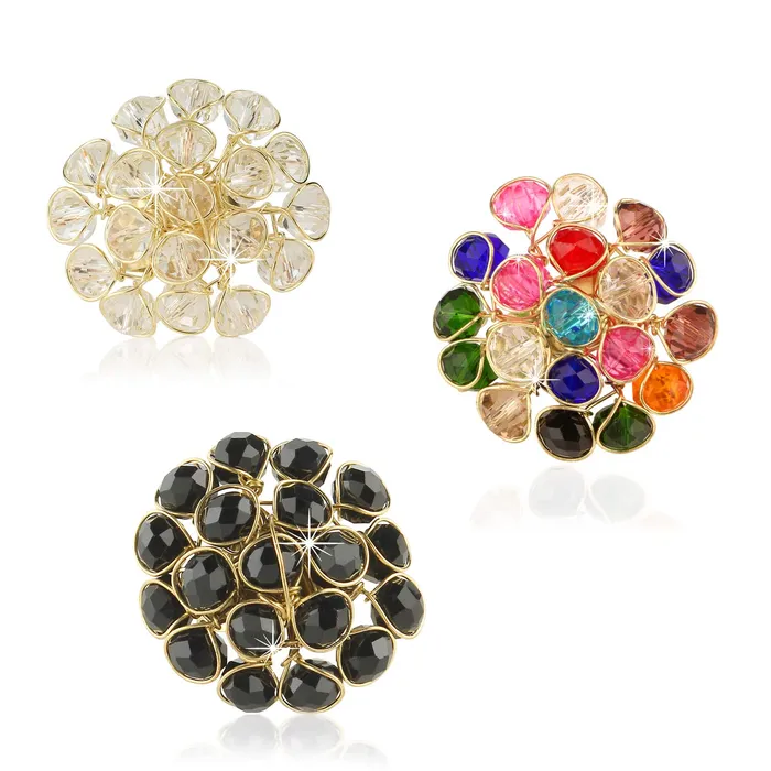 Yellow Chimes Stylish Crystal Beads COMBO of 3 Gold Plated Cocktail Rings Set for Women Girls Yellow Chimes Necklaces Yellow Chimes Stylish Crystal Beads COMBO of 3 Gold Plated Cocktail Rings Set for Women Girls Yellow Chimes Necklaces